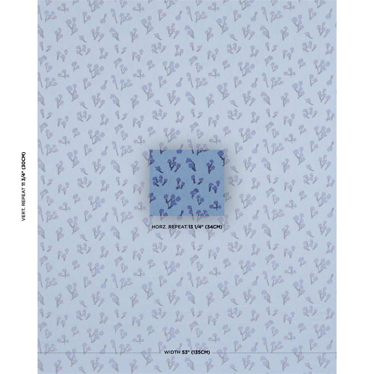 ROSIE-POSY-WOVEN-BLUE-SCHUMACHER-85892 - Schumacher Fabric