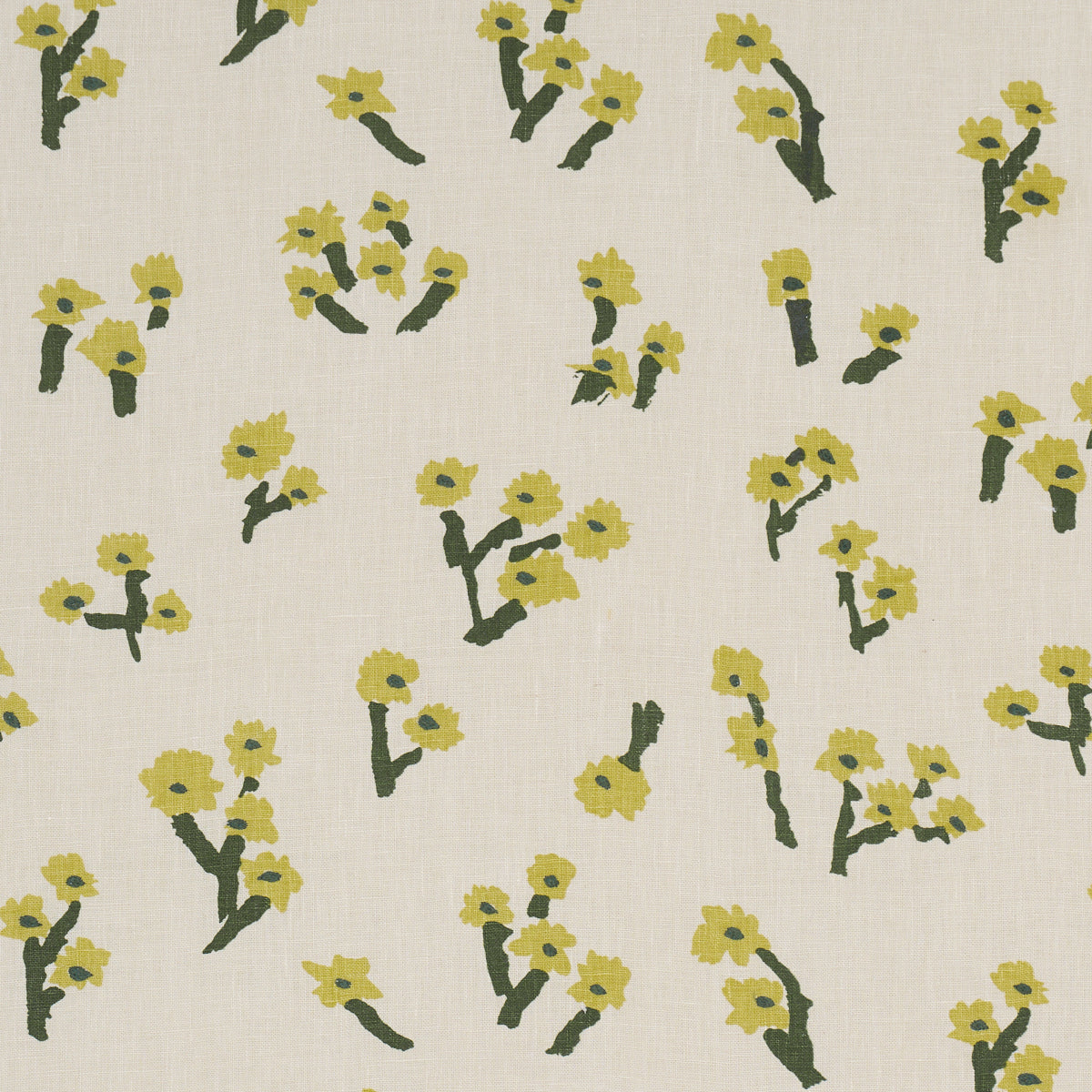 Rosie Posy - Yellow - Schumacher 85900 Fabric - Schumacher Fabric