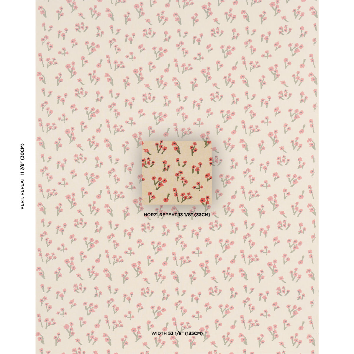 ROSIE-POSY-RED-SCHUMACHER-85901 - Schumacher Fabric
