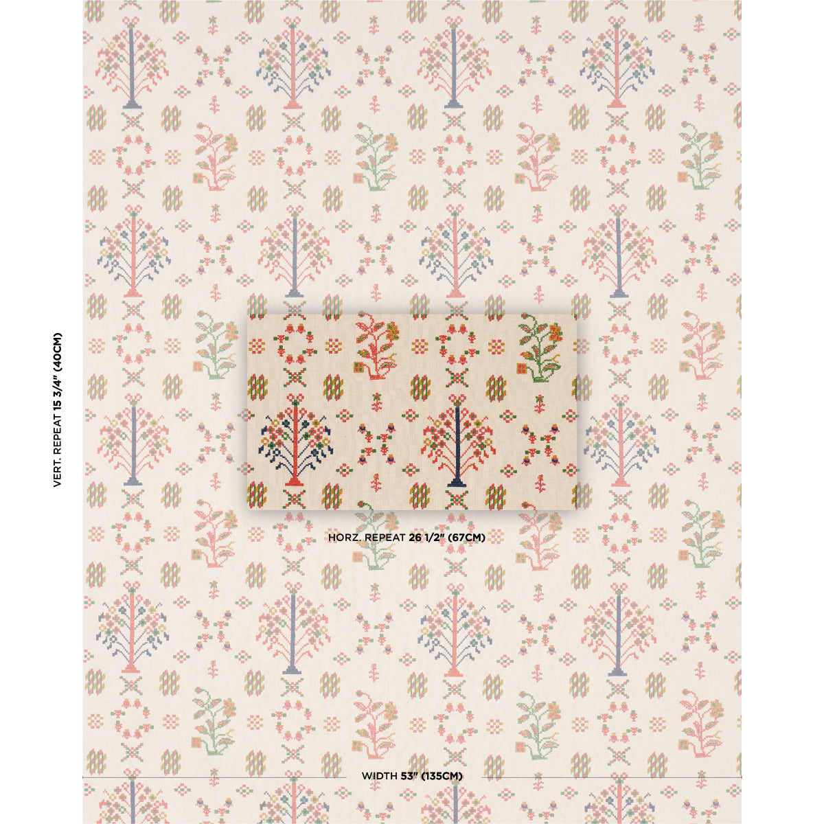 FAIRVIEW-CROSS-STITCH-EMBROIDERY-MULTI-SCHUMACHER-85980 - Schumacher Fabric