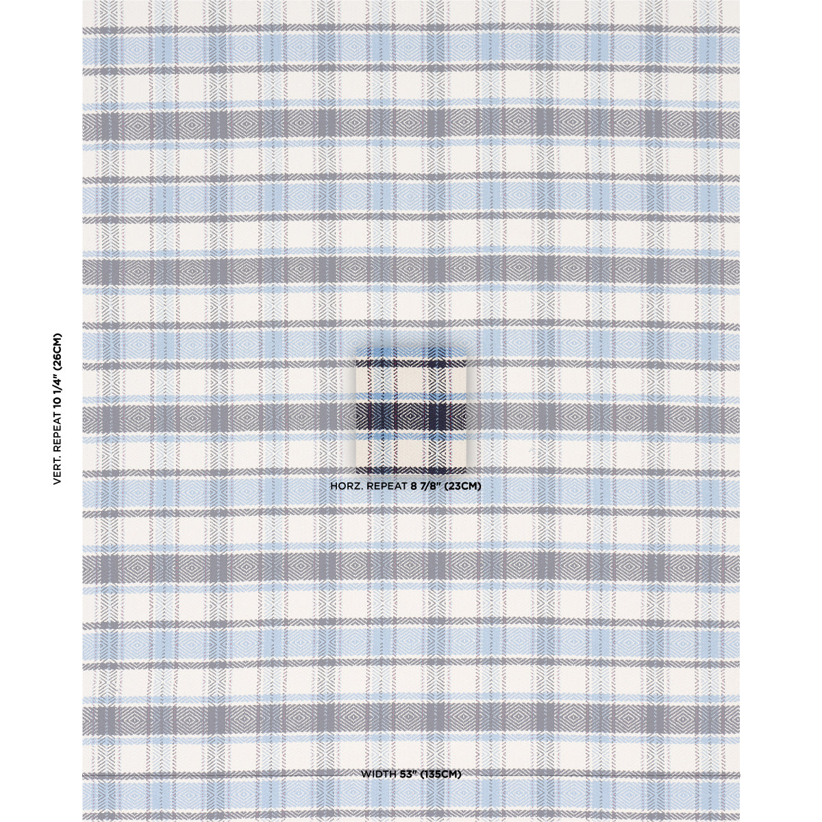HEIDI-PLAID-INDIGO-SCHUMACHER-85990 - Schumacher Fabric