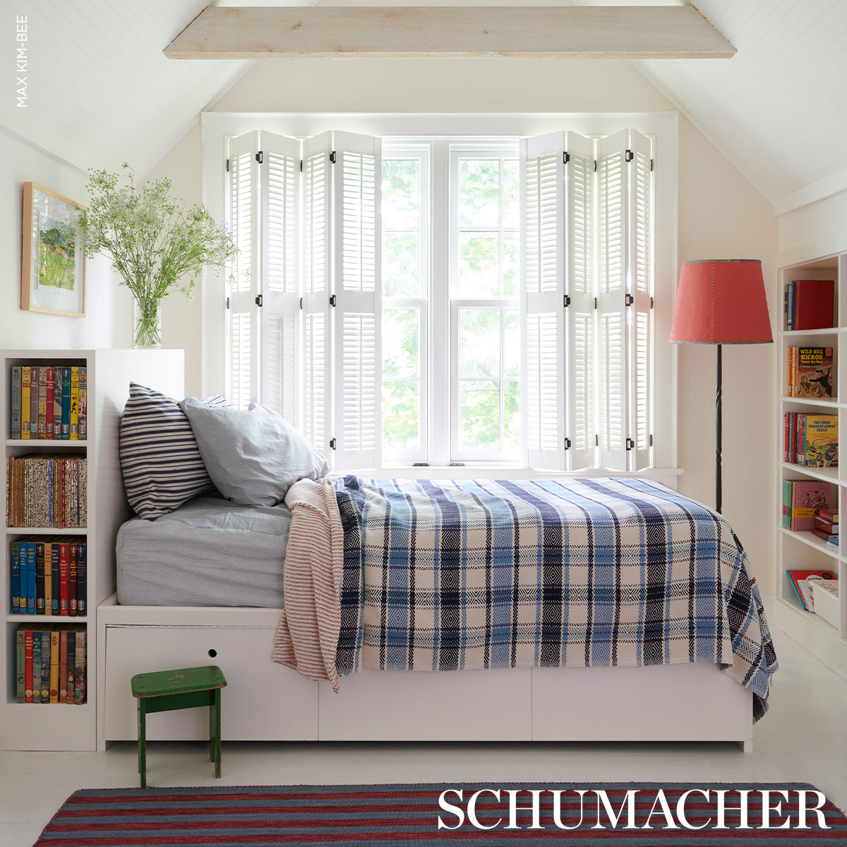 HEIDI-PLAID-INDIGO-SCHUMACHER-85990 - Schumacher Fabric