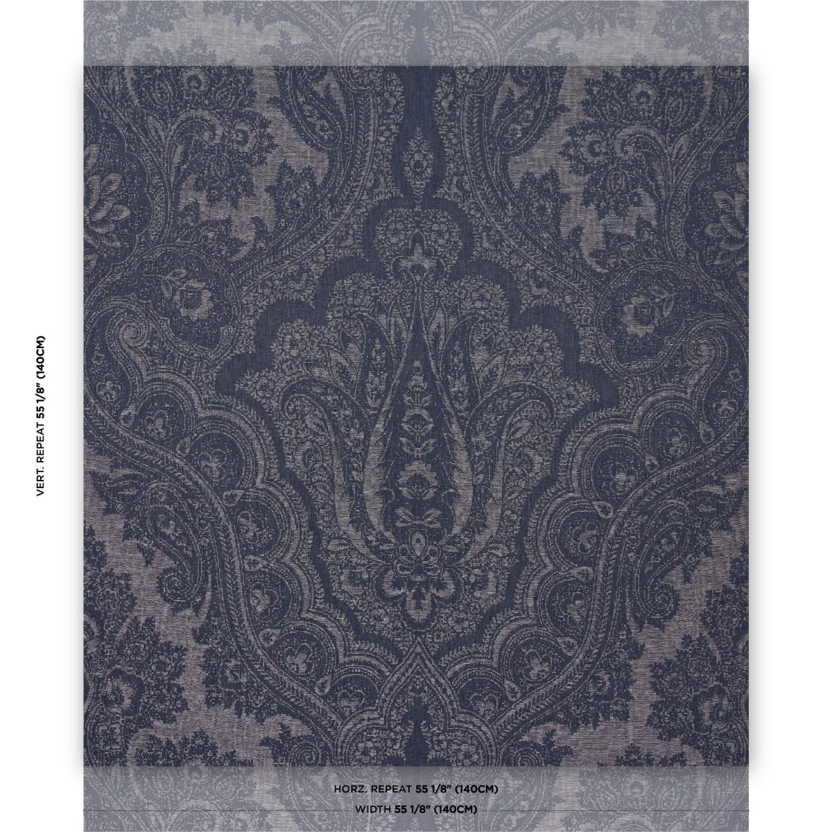 AMARA-PAISLEY-INDIGO-SCHUMACHER-86120 - Schumacher Fabric