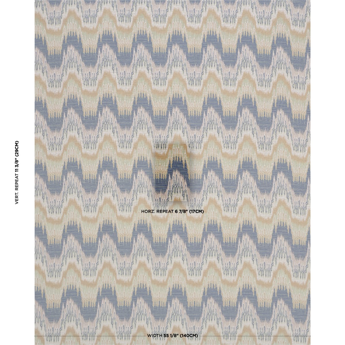 ELIO-FLAMESTITCH-INDIGO-SCHUMACHER-86131 - Schumacher Fabric