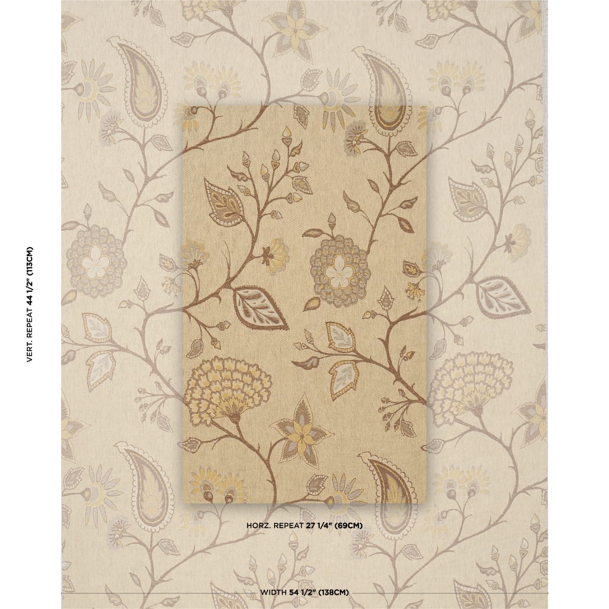 FIAMMETTA-JACQUARD-ORO-SCHUMACHER-86150 - Schumacher Fabric
