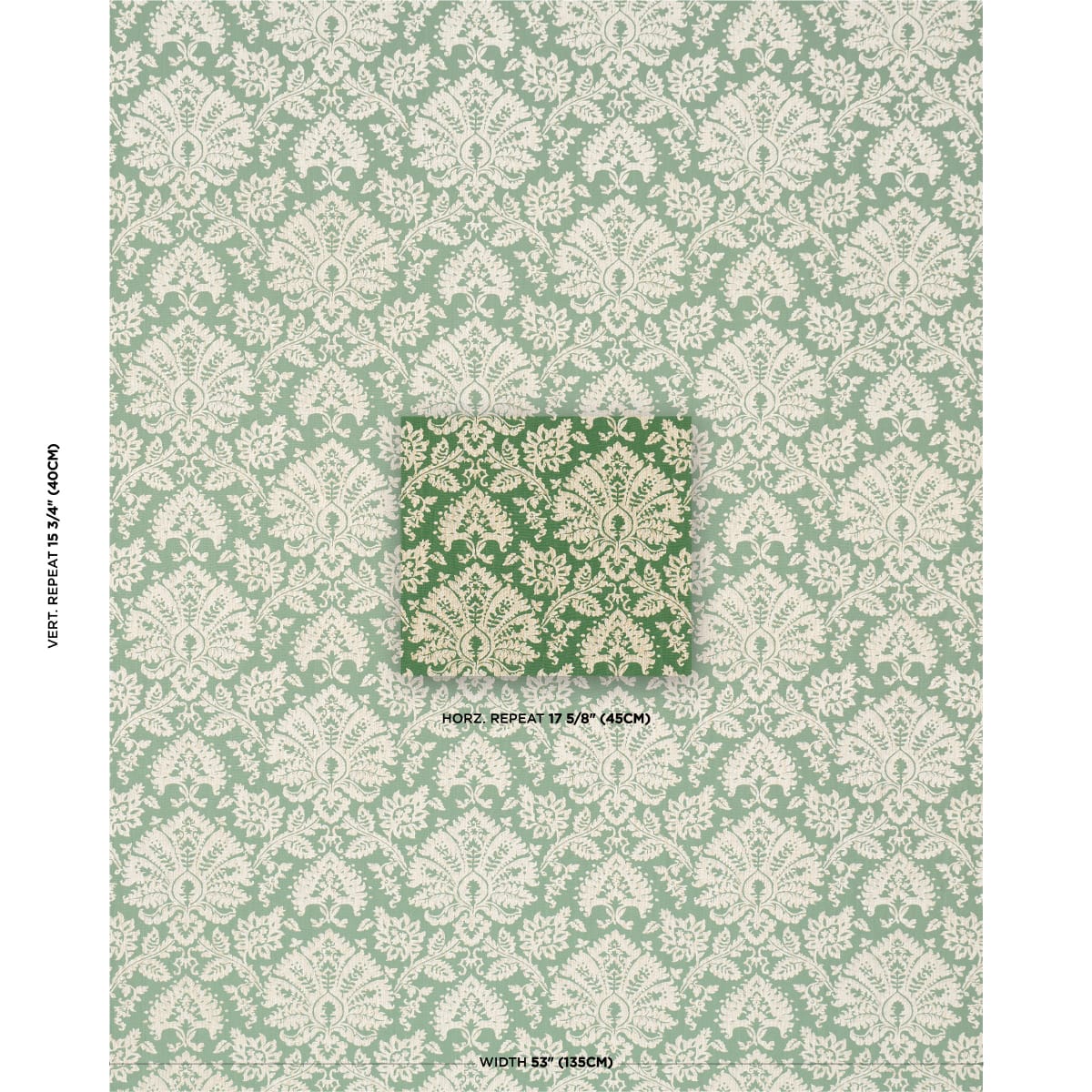 GIANNA-EMBROIDERY-EMERALD-SCHUMACHER-86160 - Schumacher Fabric