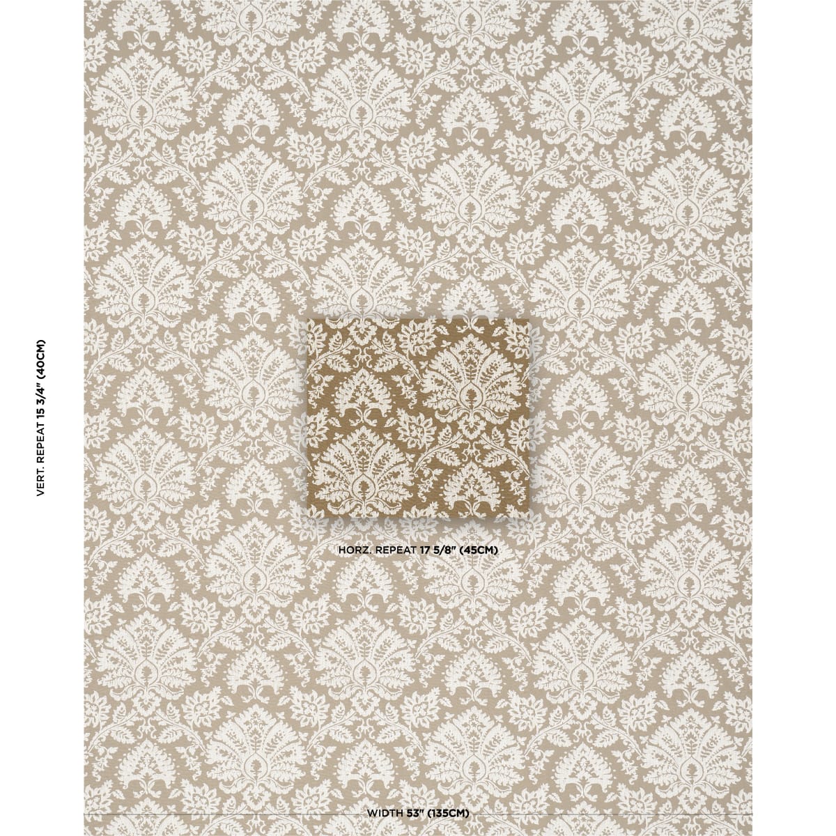 GIANNA-EMBROIDERY-CARAMEL-SCHUMACHER-86162 - Schumacher Fabric