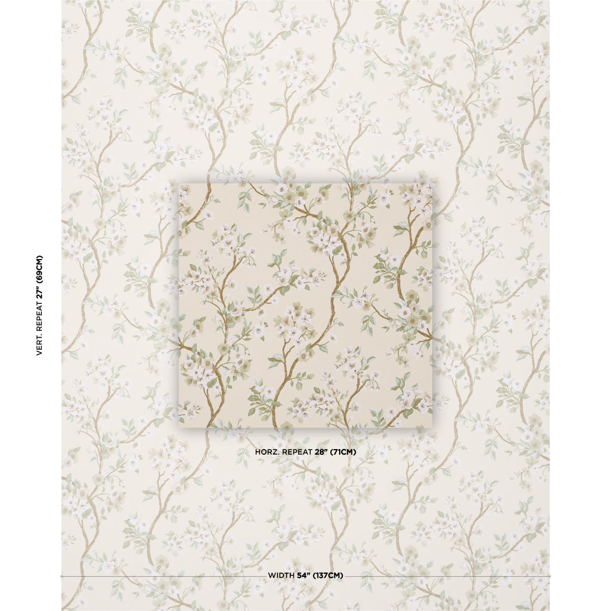 CHERRY-BLOSSOM-CITRON-SCHUMACHER-86220 - Schumacher Fabric