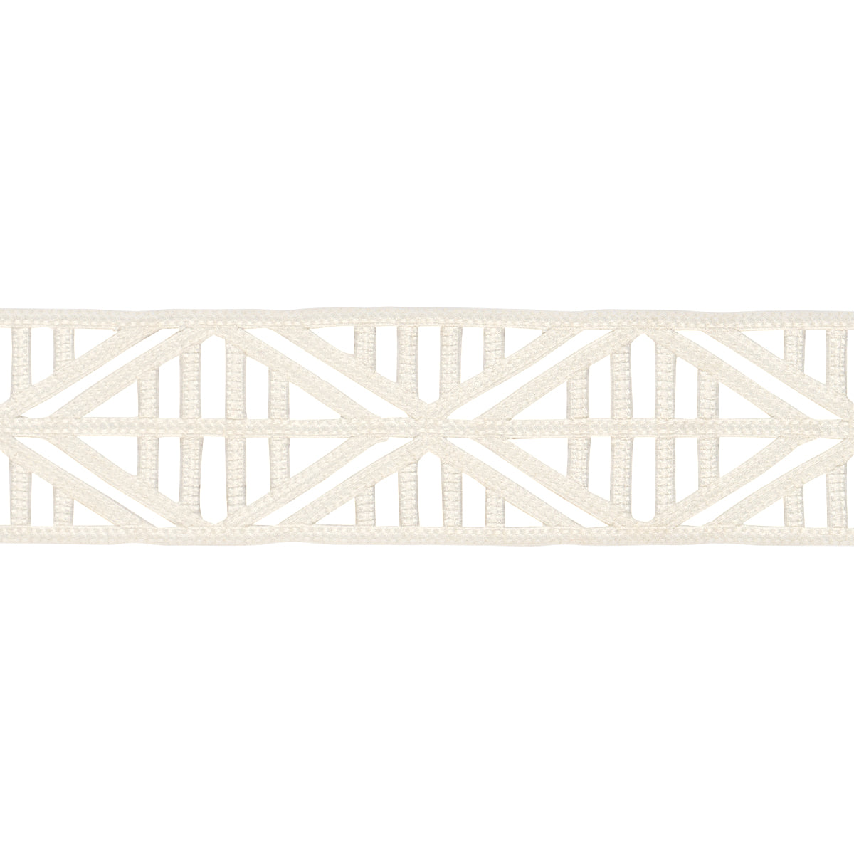 Diamond Lattice - Ivory - Schumacher 86281 Trim - Schumacher Trim