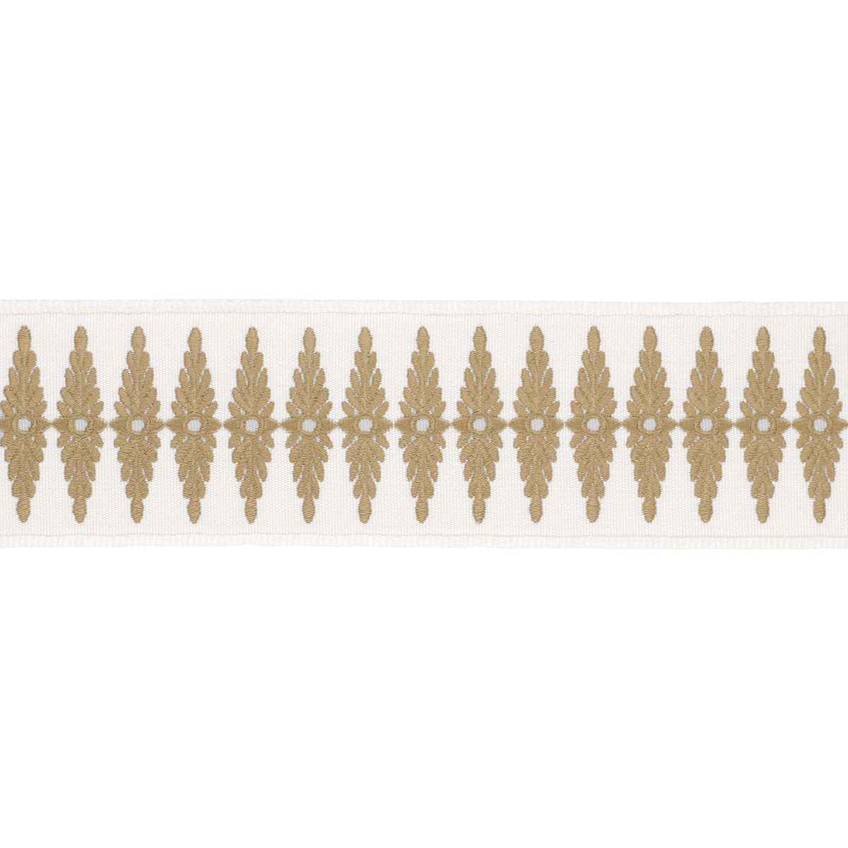 Genevieve Embroidered Tape - Neutral - Schumacher 86321 - Schumacher Trim