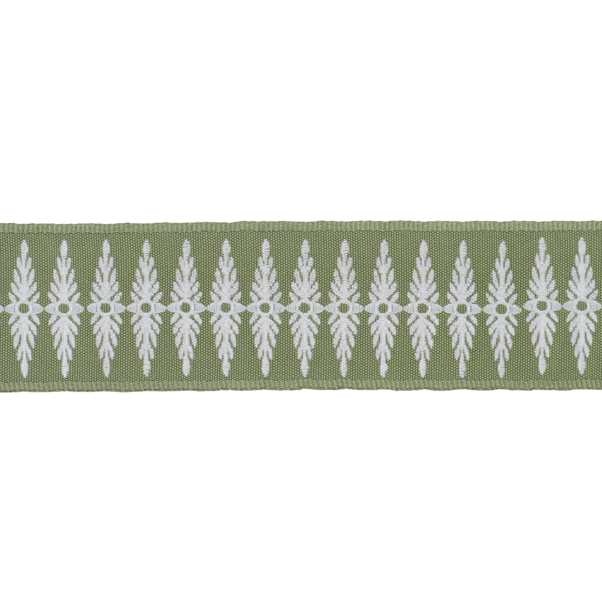GENEVIEVE-EMBROIDERED-TAPE-GREEN-SCHUMACHER-86324 - Schumacher Trims