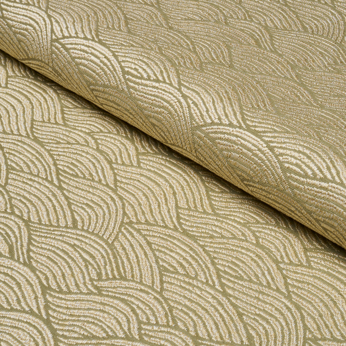 SYMPHONY-SCALLOP-OLIVE-SCHUMACHER-86541 - Schumacher Fabric
