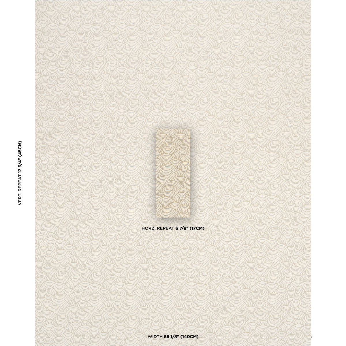 SYMPHONY-SCALLOP-NEUTRAL-SCHUMACHER-86542 - Schumacher Fabric