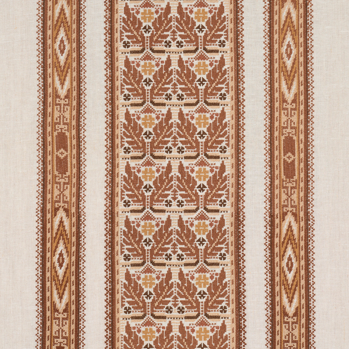 Ayla Embroidery - Spice - Schumacher 86552 Fabric - Schumacher Fabric