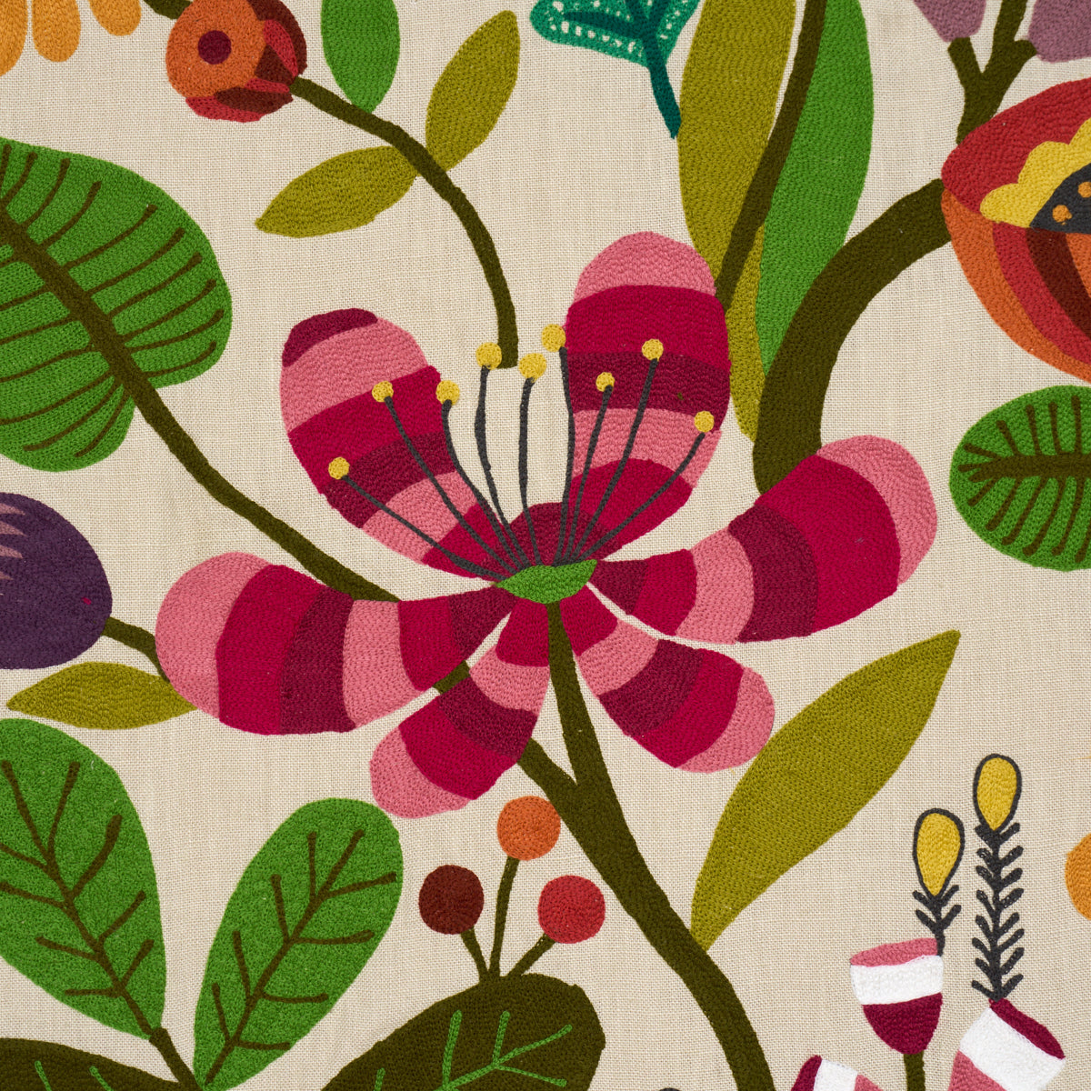 MODERN-BOTANICAL-EMBROIDERY-PARADISE-SCHUMACHER-86570 - Schumacher Fabric
