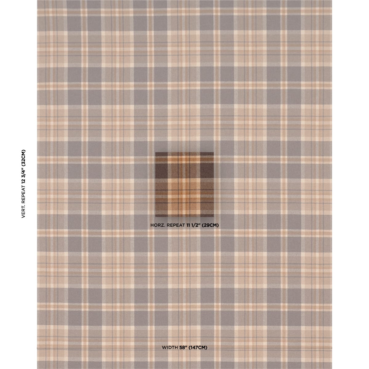 HARRIS-MERINO-PLAID-SPICE-SCHUMACHER-86611 - Schumacher Fabric