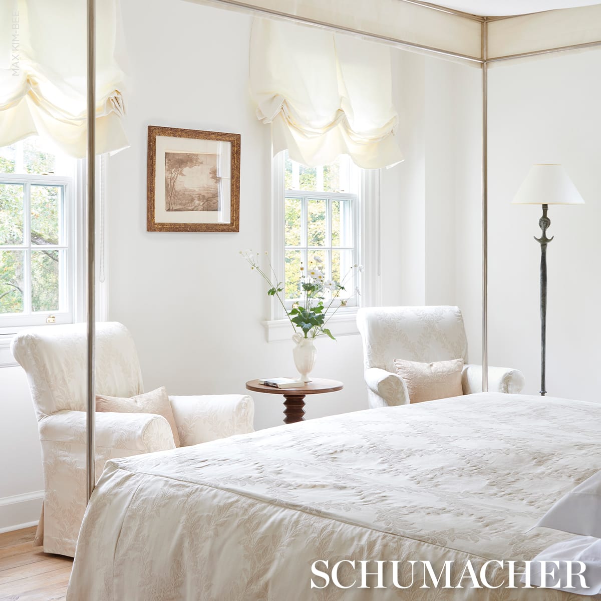 TYNINGHAME-TRELLIS-IVORY-SCHUMACHER-86642 - Schumacher Fabric