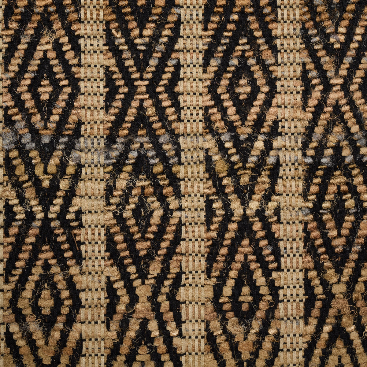 Kyara Handwoven - Brown & Black - Schumacher 86680 Fabric - Schumacher Fabric