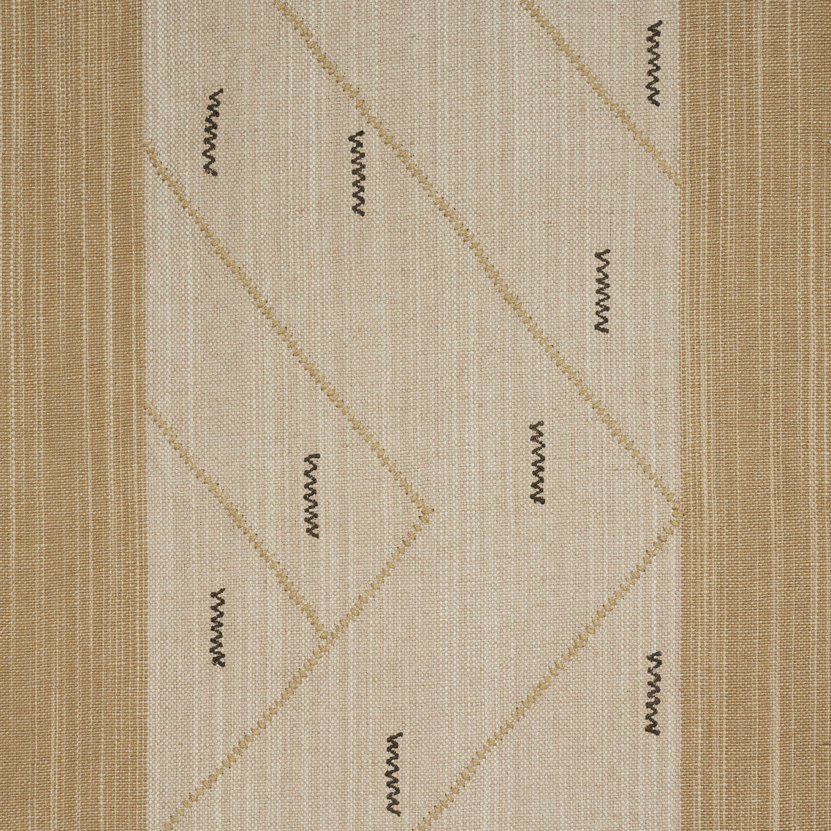 Kapanga Embroidery - Oat - Schumacher 86700 Fabric - Schumacher Fabric