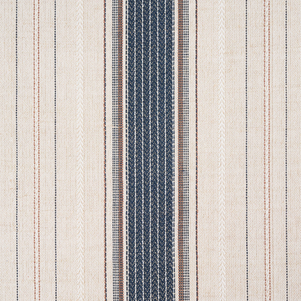 Idris Stripe - Indigo - Schumacher 86711 Fabric - Schumacher Fabric