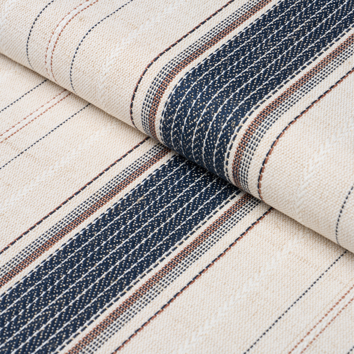 Idris Stripe - Indigo - Schumacher 86711 Fabric - Schumacher Fabric