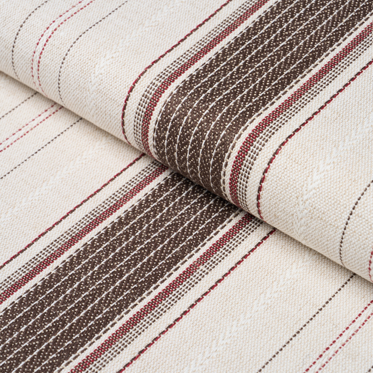 Idris Stripe - Brown - Schumacher 86712 Fabric - Schumacher Fabric