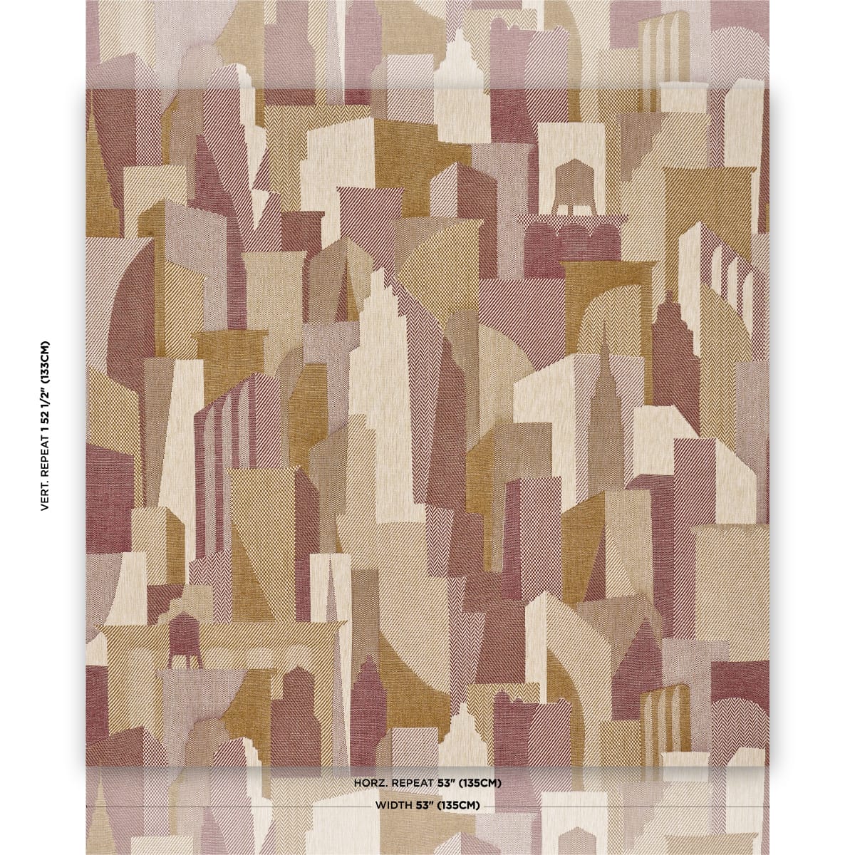 THE-CITYS-SILENT-LINES-INDOOR-OUT-MERLOT-SCHUMACHER-86831 - Schumacher Fabric
