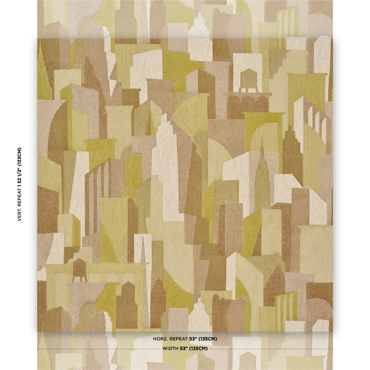 THE-CITYS-SILENT-LINES-INDOOR-OUT-CHARTREUSE-SCHUMACHER-86832 - Schumacher Fabric