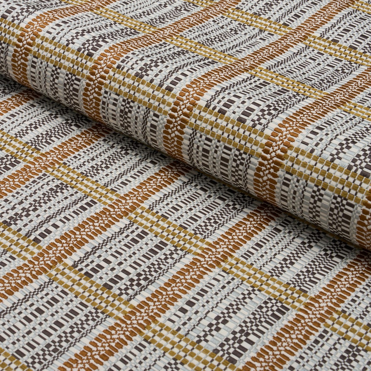 SKYLINE-PLAID-BRONZE-SCHUMACHER-86852 - Schumacher Fabric