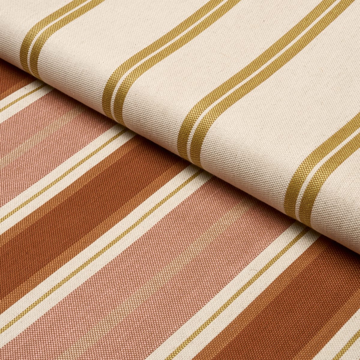 DOUBLE-FACE-STRIPES-TERRACOTTA-LIME-SCHUMACHER-86880 - Schumacher Fabric