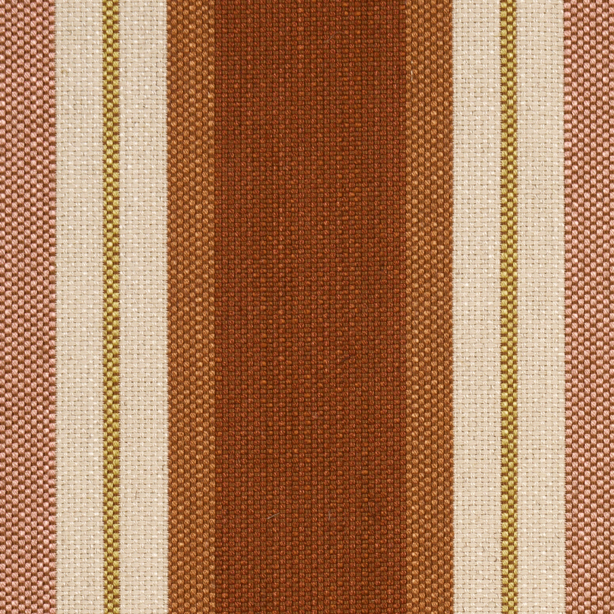 Double Face Stripes - Terracotta Lime - Schumacher 86880 Fabric - Schumacher Fabric