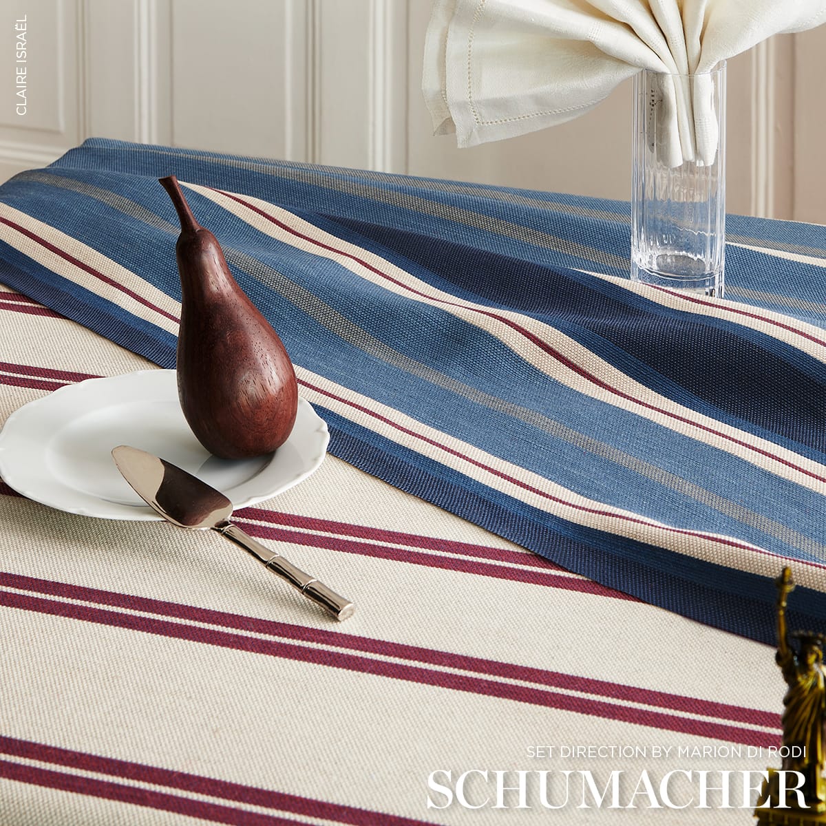 DOUBLE-FACE-STRIPES-DENIM-ROS-SCHUMACHER-86882 - Schumacher Fabric