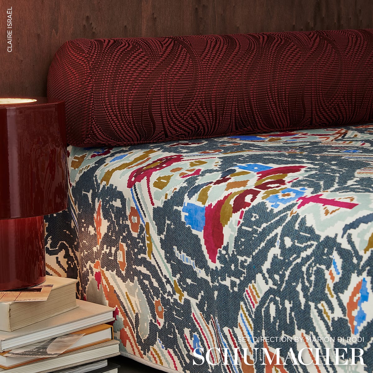 QUILTED-WAVES-INDOOR-OUTDOOR-MERLOT-SCHUMACHER-86891 - Schumacher Fabric