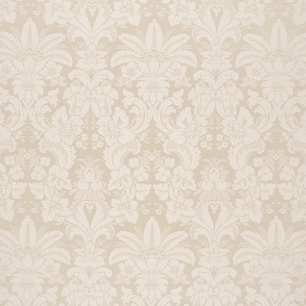 Kennedy Damask - Ivory - Schumacher 87092 Fabric - Schumacher Fabric