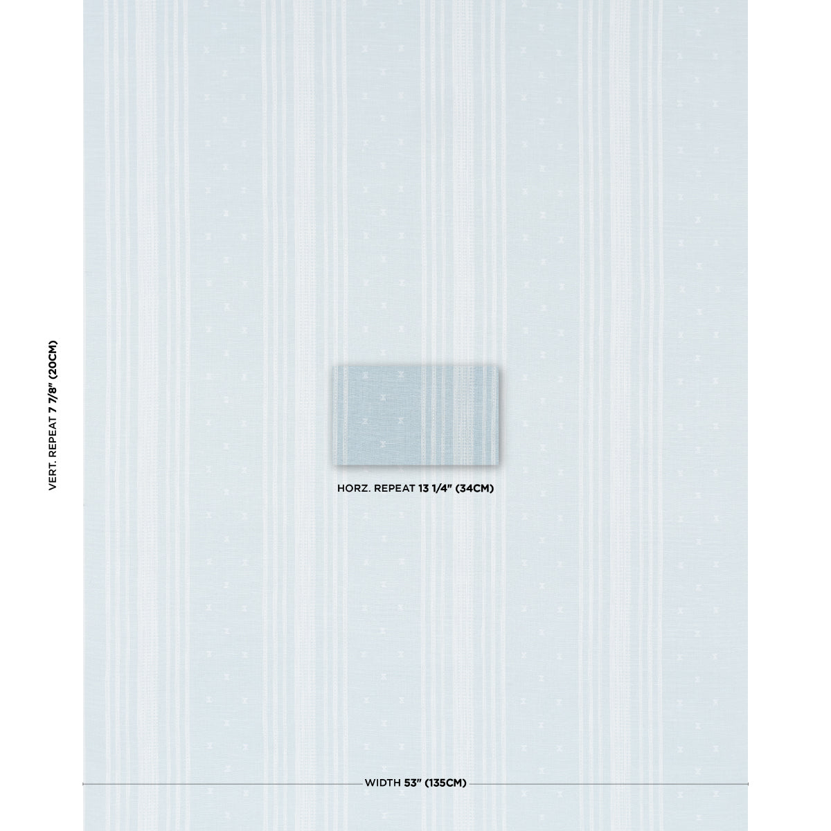 Imara Stripe - Sky - Schumacher 87250 Fabric - Schumacher Fabric