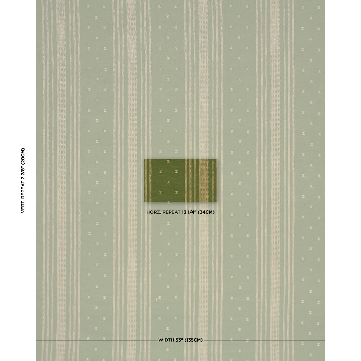 Imara Stripe - Green - Schumacher 87251 Fabric - Schumacher Fabric