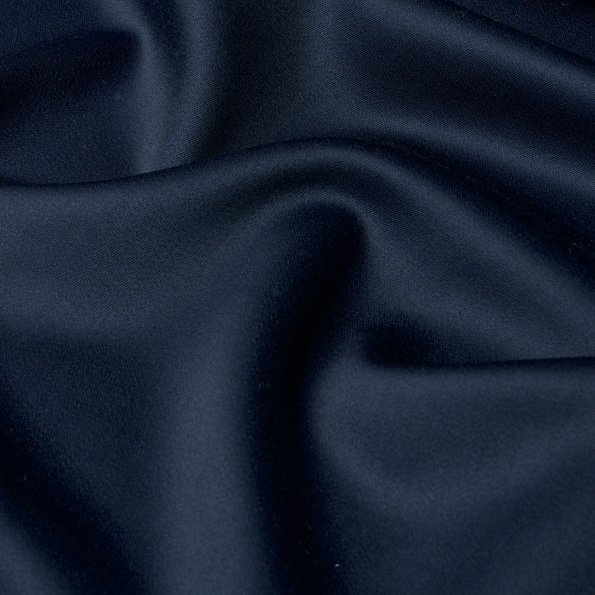 Donovan Merino Wool Sateen - Navy - Schumacher 87325 Fabric - Schumacher Fabric