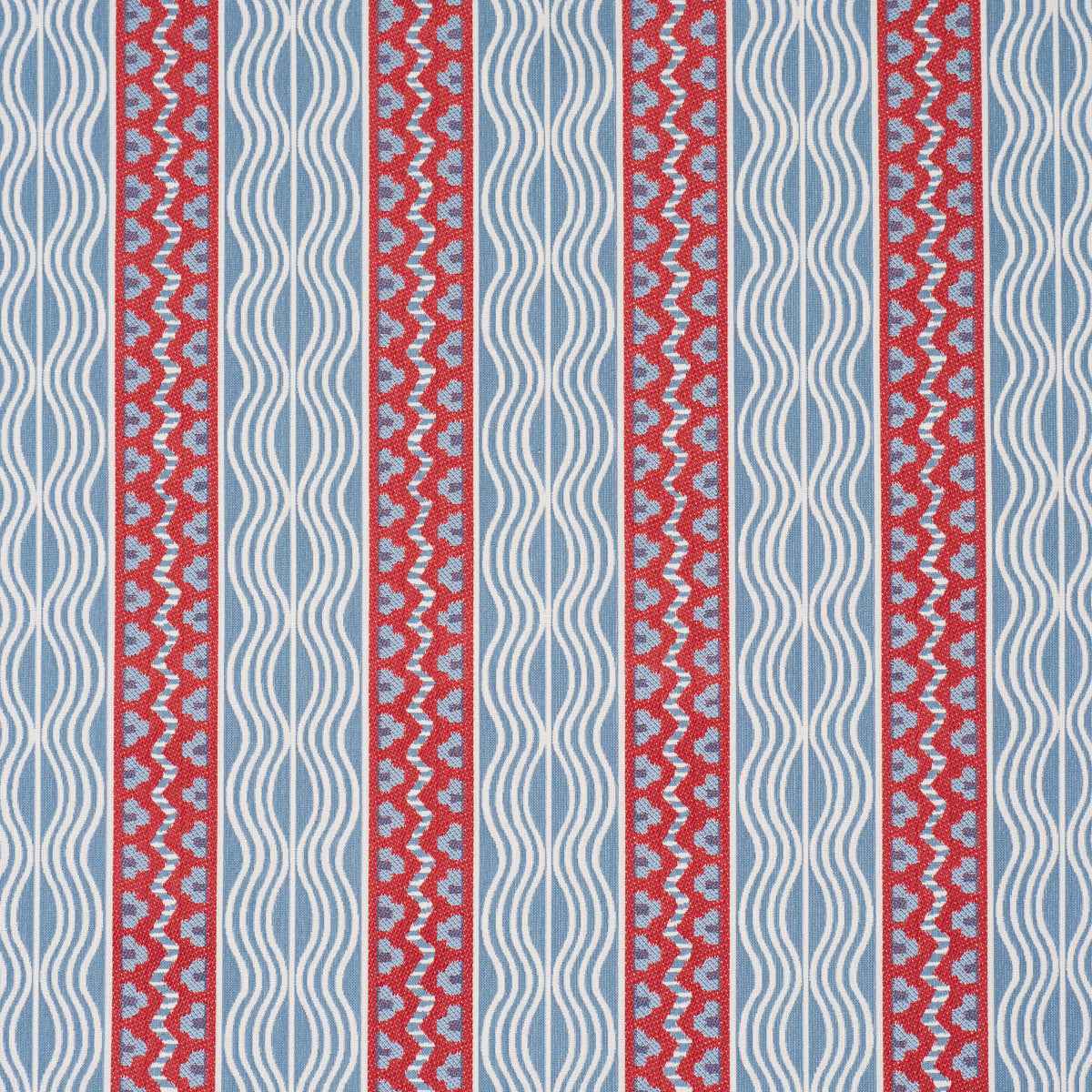 Crème Anglaise - French Red & Blue - Schumacher 87451 - Schumacher Fabric