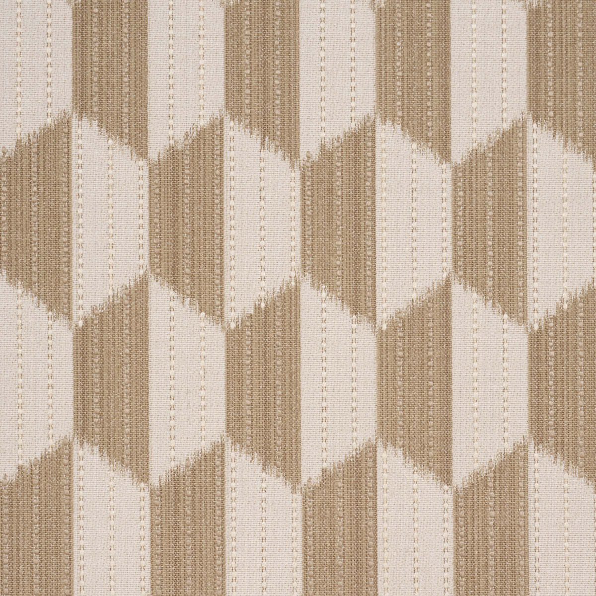 Dena Diamond Ikat Performance - Natural - Schumacher 87491 Fabric - Schumacher Fabric