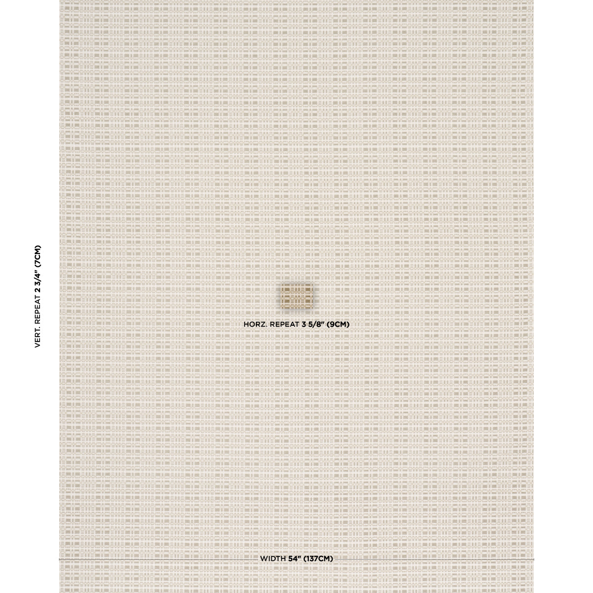 Marja Plaid Performance - Neutral - Schumacher 87500 Fabric - Schumacher Fabric