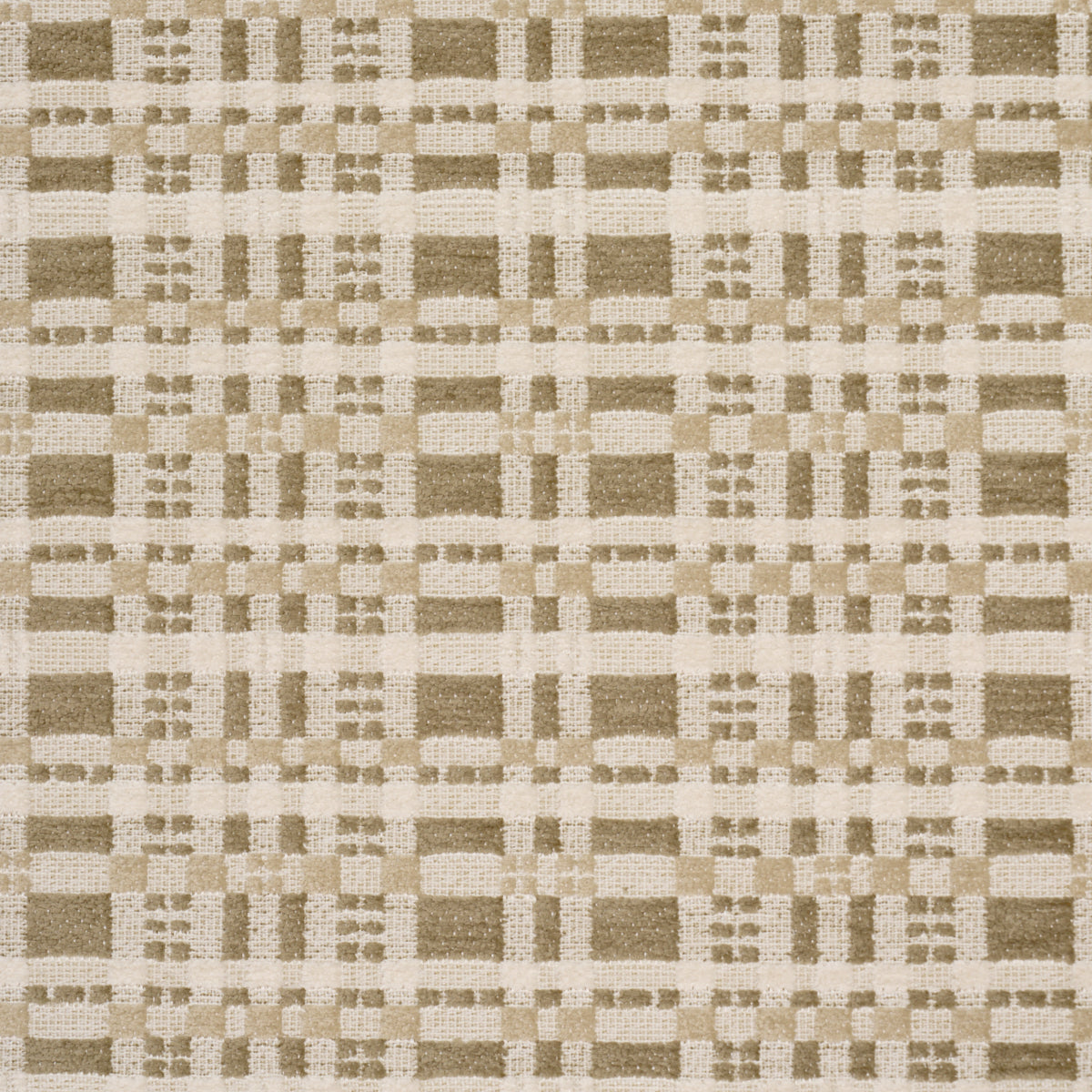 Marja Plaid Performance - Neutral - Schumacher 87500 Fabric - Schumacher Fabric