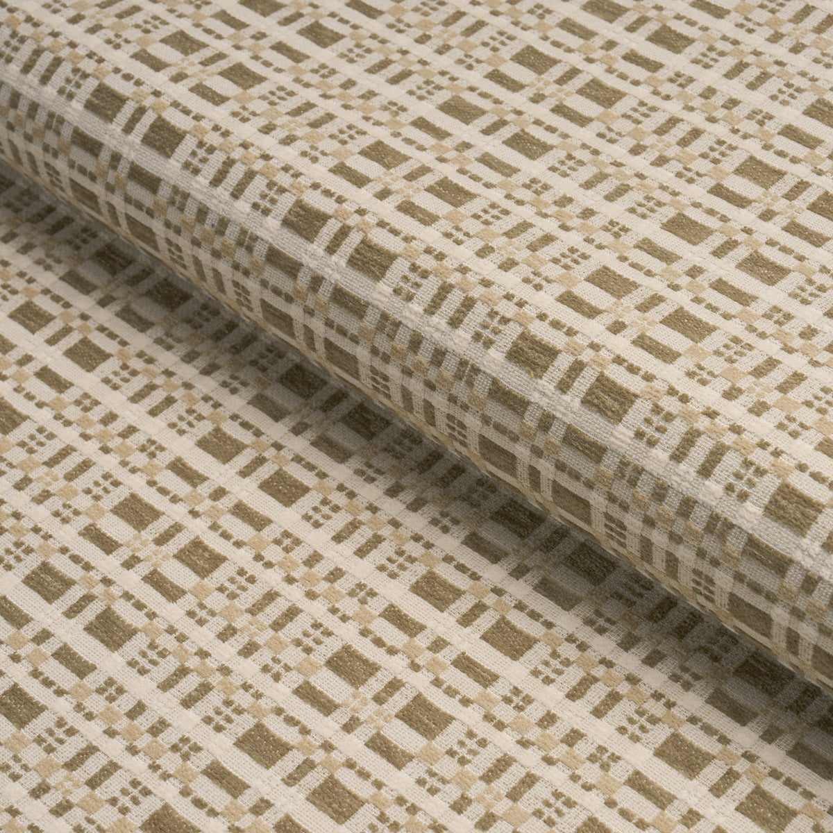 Marja Plaid Performance - Neutral - Schumacher 87500 Fabric - Schumacher Fabric