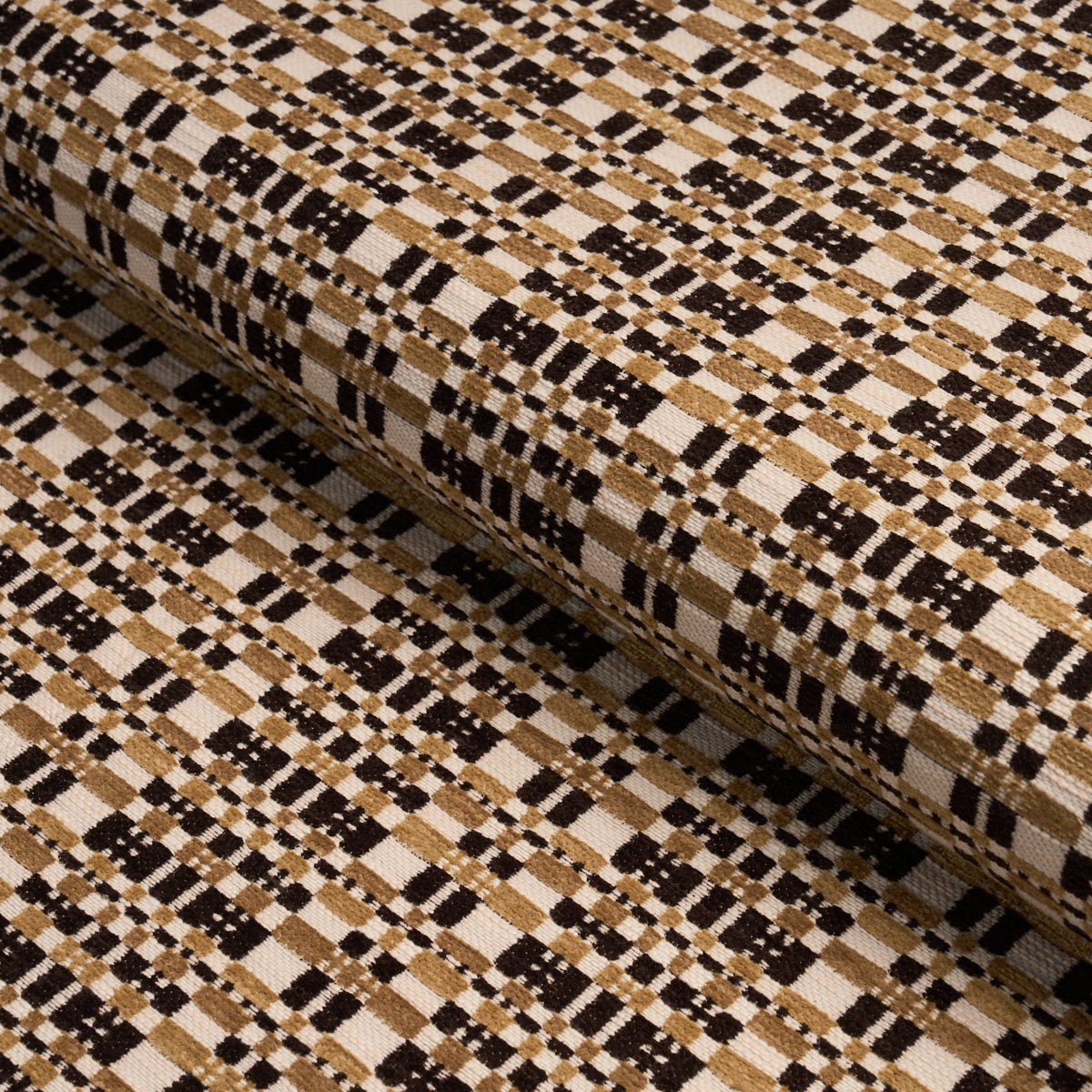 Marja Plaid Performance - Brown - Schumacher 87502 Fabric - Schumacher Fabric