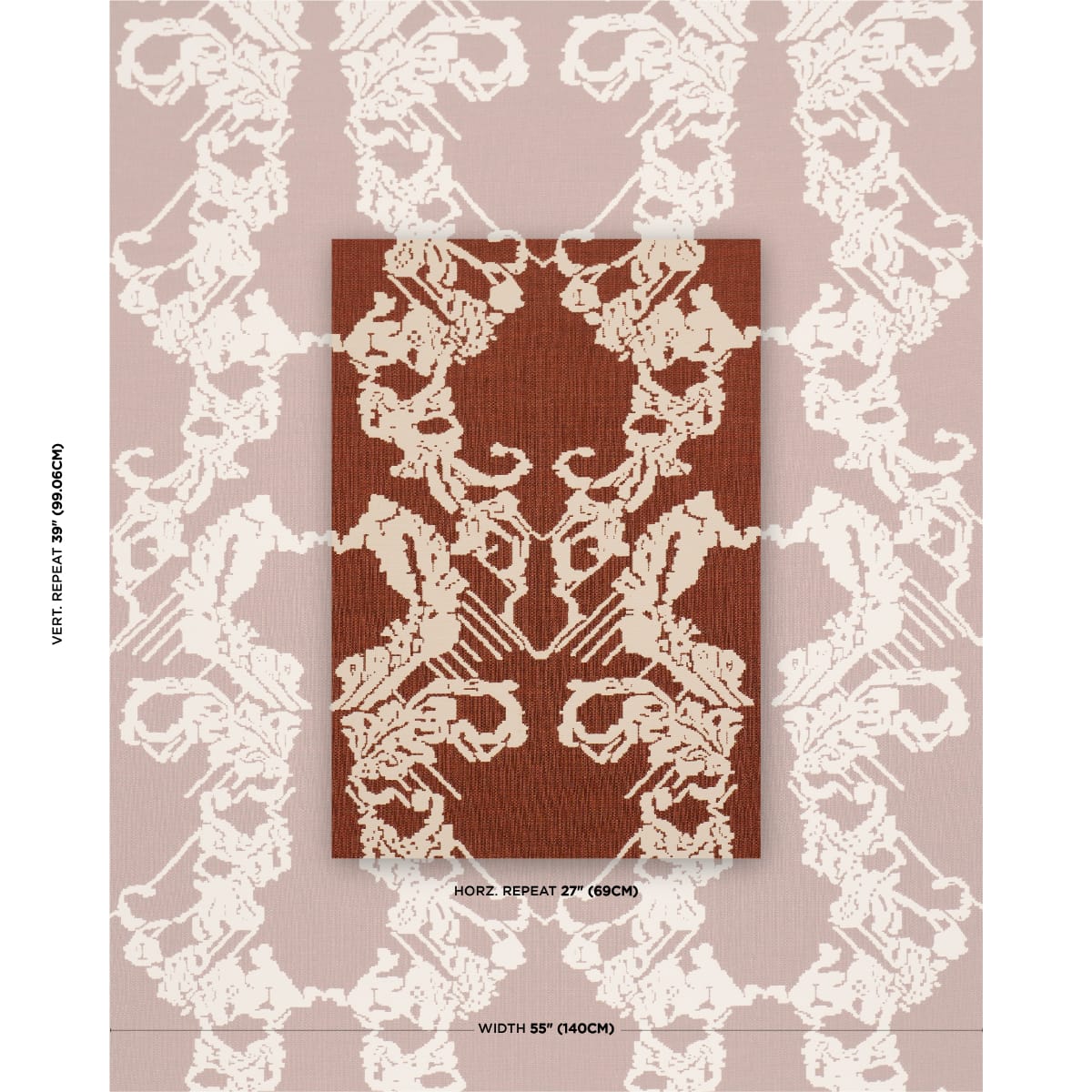 REVERSIBLE-DIGITAL-DAMASK-CHARTREUSE-SCHUMACHER-87550 - Schumacher Fabric