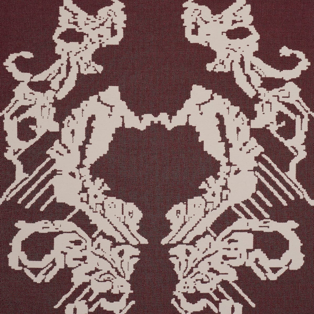 REVERSIBLE-DIGITAL-DAMASK-MERLOT-SCHUMACHER-87551 - Schumacher Fabric