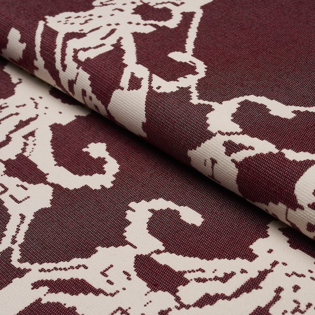 REVERSIBLE-DIGITAL-DAMASK-MERLOT-SCHUMACHER-87551 - Schumacher Fabric
