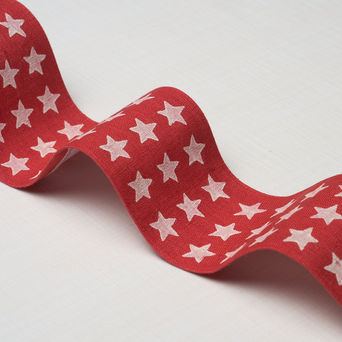 Astra Block Print Tape - Red - Schumacher 87562 Trim - Schumacher Trim