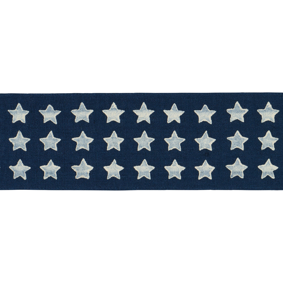 Astra Block Print Tape - Navy - Schumacher 87563 Trim - Schumacher Trim