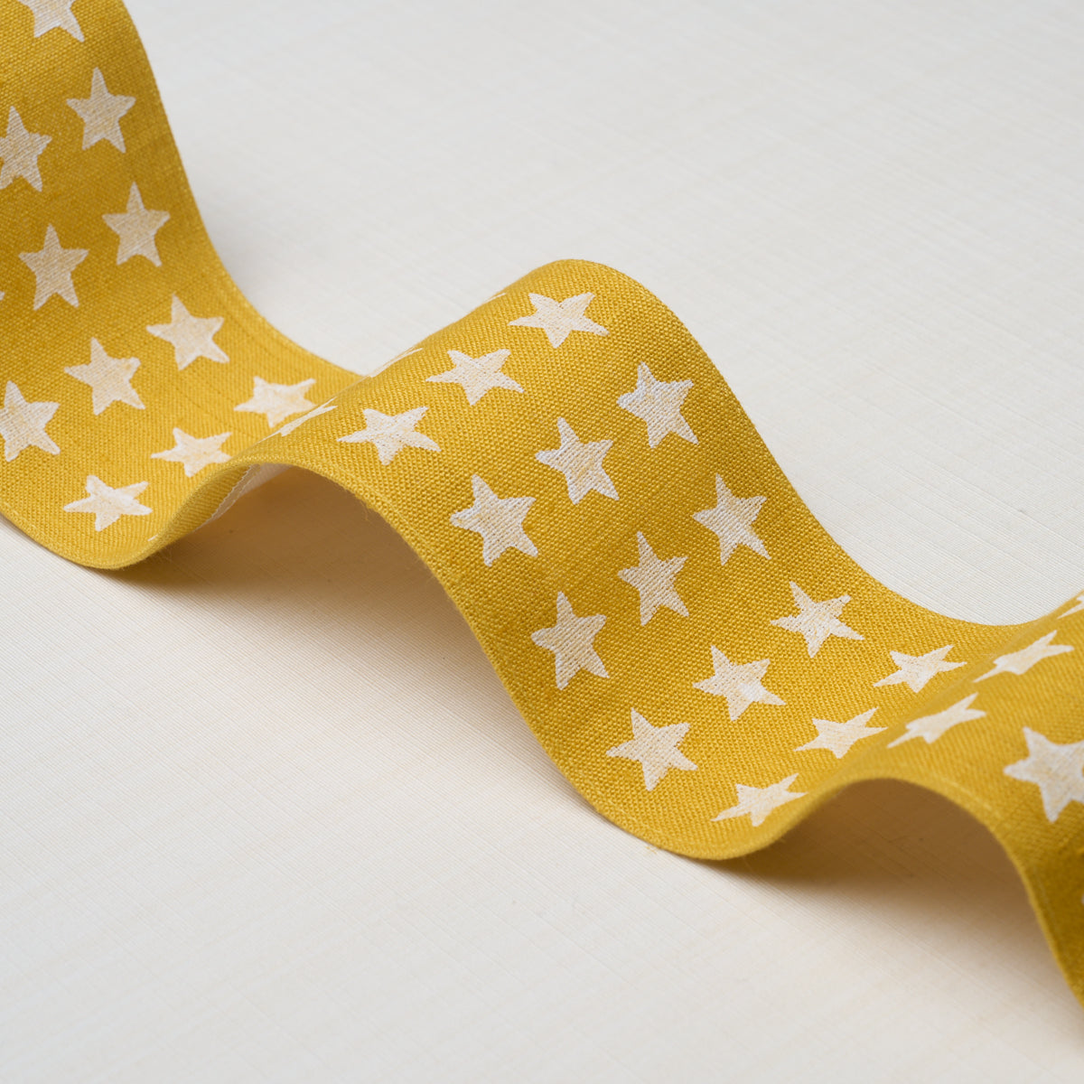 Astra Block Print Tape - Yellow - Schumacher 87564 Trim - Schumacher Trim