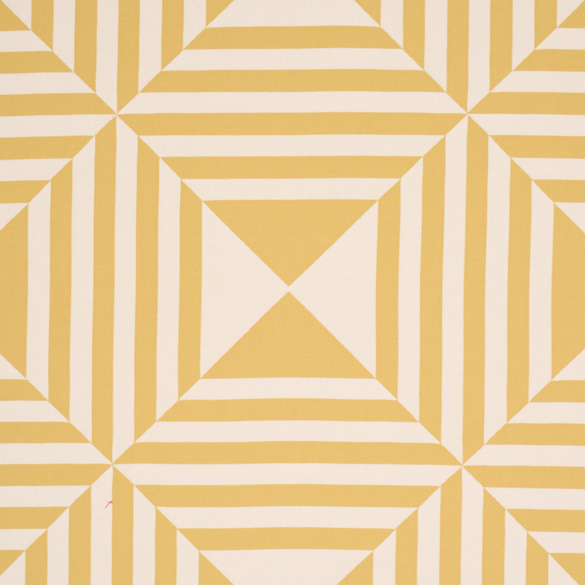 Square In A Square - Yellow - Schumacher 87592 Fabric - Schumacher Fabric